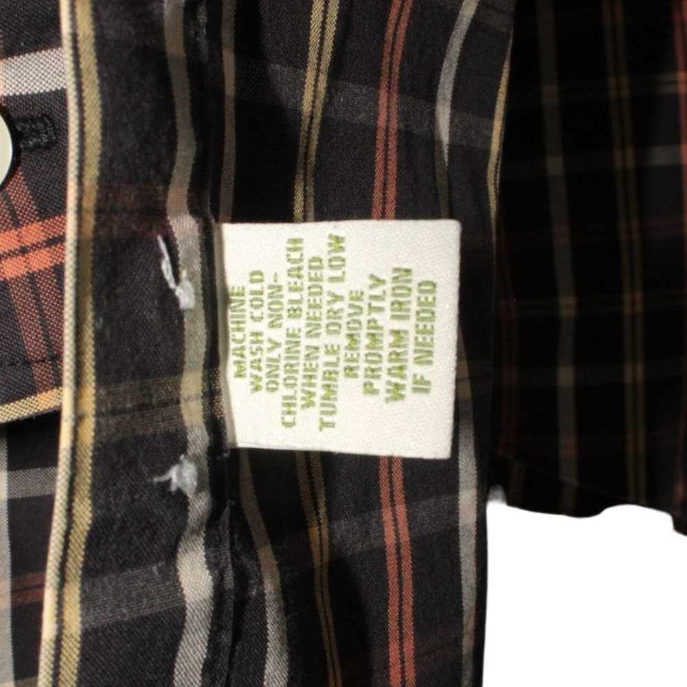 Orvis Mens Multicolor Windowpane Check Long Sleeve 100% Cotton Button Down Shirt - Picture 8 of 9